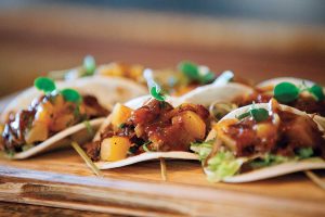 Seven Stars resort Executive Chef Edwin Gallardo and his crew combined slowcooked duck confit, crisp citrus and chocolate for Duck Taco in Mandarin Orange Chocolate sauce at both resort restaurants, The Deck and Seven.